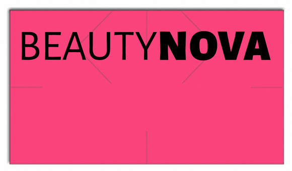 [CUSTOM] Monarch compatible 1131 Fluorescent Pink Labels - Beauty Nova Logo