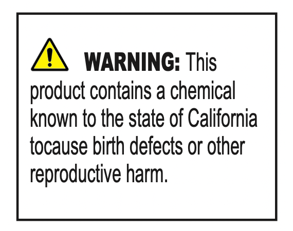 [CUSTOM] Monarch compatible 1136 White Labels - Prop 65 Warning