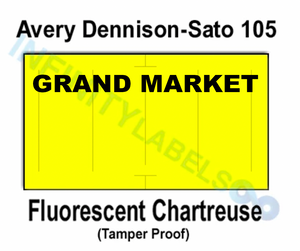 [CUSTOM] Sato compatible 105 Fluorescent Chartreuse Labels - GM