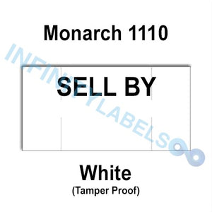 255,000 Monarch compatible 1110 "SELL BY" White Labels. Full case w/15 ink rollers.