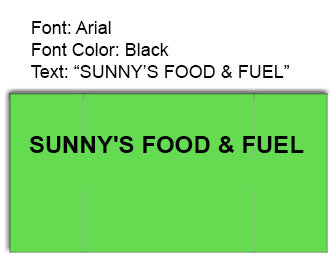 [CUSTOM] Monarch compatible 1110 Fluorescent Green Labels - Sunny's Food & Fuel