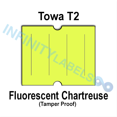 180,000 Towa 2 (GL) compatible Fluorescent Chartreuse Labels. Full case.