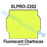 189,000 XLPro 2202 compatible Fluorescent Chartreuse Labels. includes 12 ink rollers