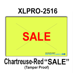 168,000 XLPro compatible 2516 "SALE" Fluorescent Chartreuse Labels. Full case w/8 ink rollers.