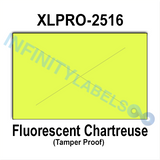 168,000 XLPro compatible 2516 Fluorescent Chartreuse Labels. Full case w/8 ink rollers.