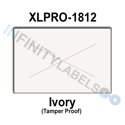 288,000 XLPro compatible 1812 Ivory Labels. Full case w/8 ink rollers.