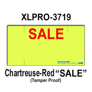 80,000 XLPro compatible 3719 "SALE" Fluorescent Chartreuse Labels. Full case.
