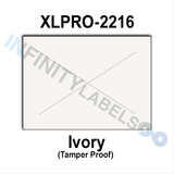 200,000 XLPro compatible 2216 Ivory Labels. Full case w/8 ink rollers.