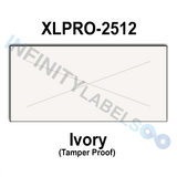 201,600 XLPro compatible 2512 Ivory Labels. Full case w/8 ink rollers.