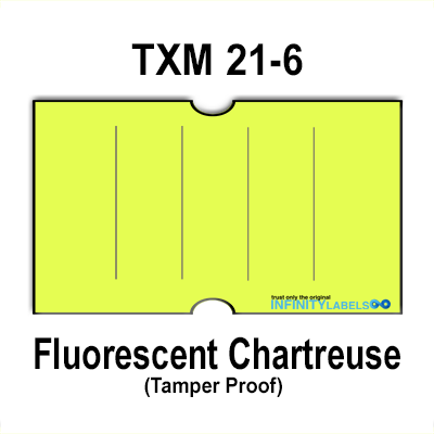 240,000 X-Mark compatible 2112 Fluorescent Chartreuse Labels. Full case.