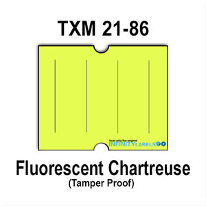180,000 X-Mark compatible 2117 Fluorescent Chartreuse Labels. Full case.