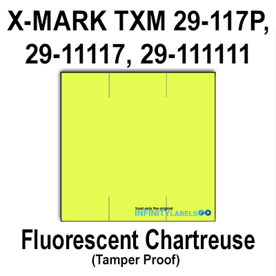 78,000 X-Mark compatible 2900 Fluorescent Chartreuse Labels. Full case.